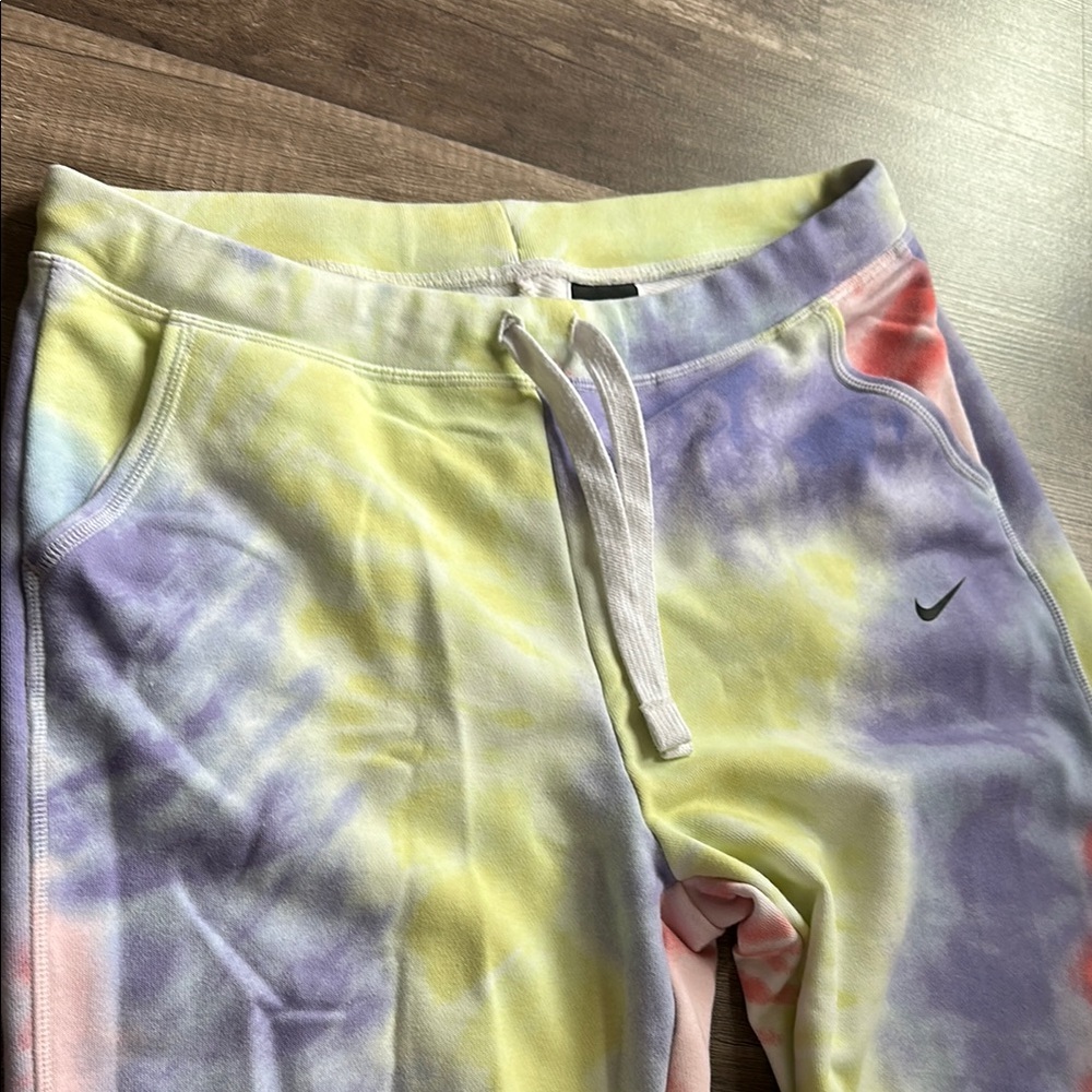 Nike Dri fit Yellow and Purple Tie-Dye jogger Sweatpants